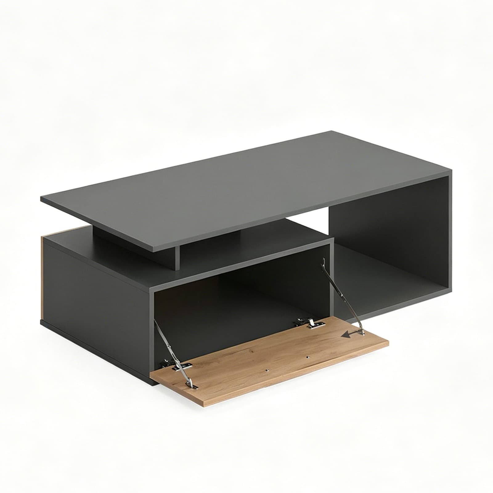 Contemporary Bespoke Home Center Coffee Table with Hidden Storage - detail
