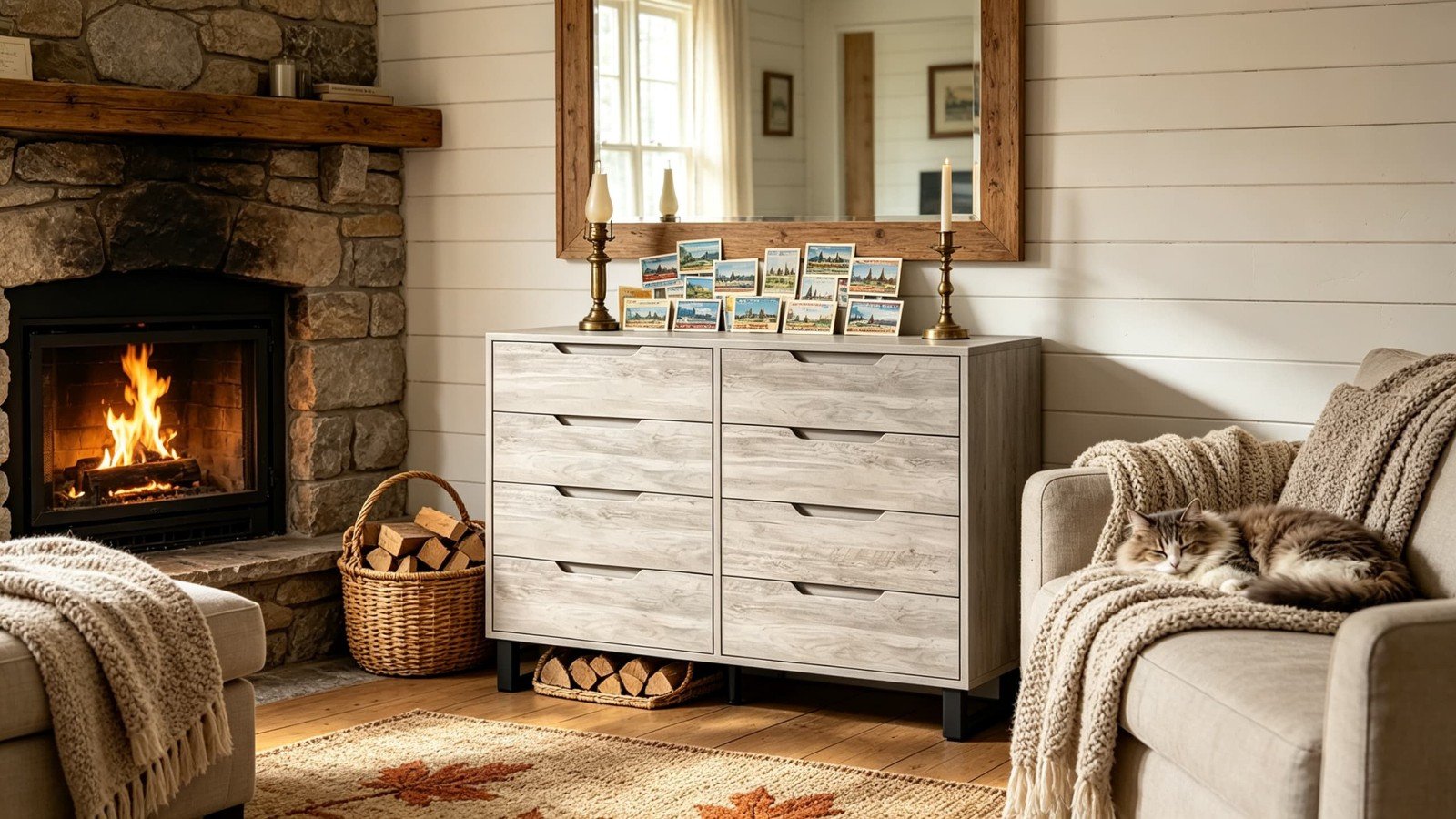 Farmhouse Freestanding Horizontal 8 Drawer with Adjustable Feet Farmhouse Freestanding Horizontal 8 Drawer with Adjustable Feet