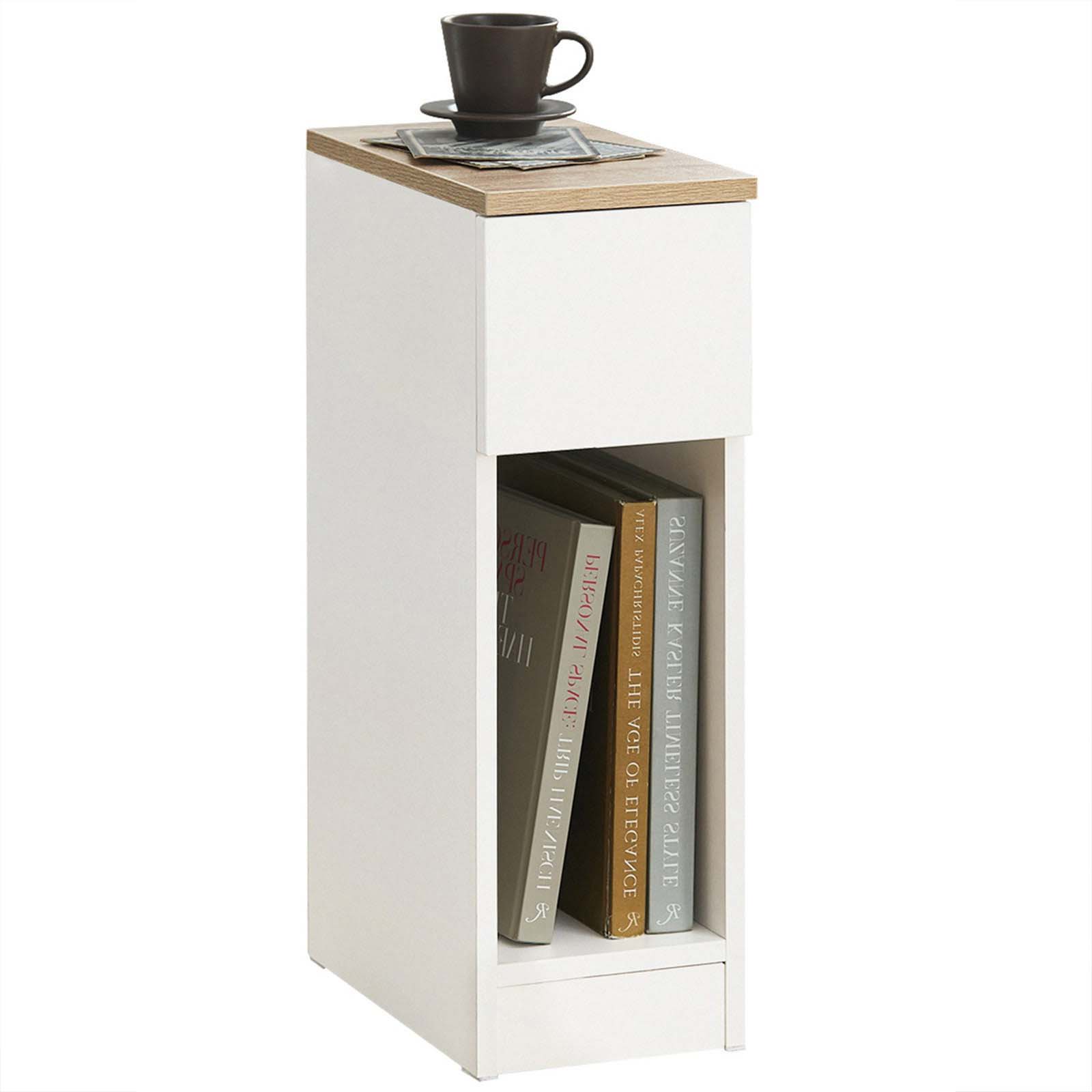 Compact Skinny Nightstand with Open Shelf - image 3