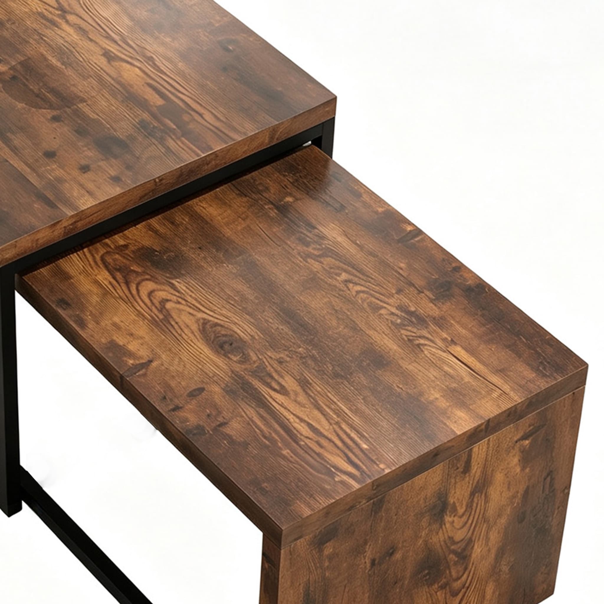 Industrial Metal Frame 2-Piece Tea Table Set - image 4