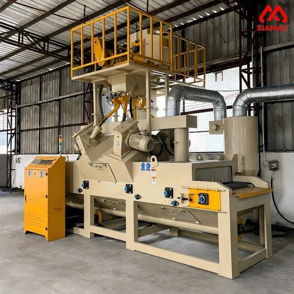 Conveyor Shot Blasting Machine Continuous Steel Shot Rust Oxide Removal Surface Cleaning Equipment for Metal Profile Concrete Surface Blasting Machine