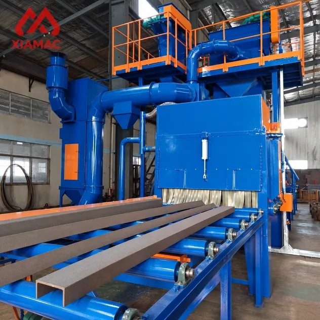 Industrial Roller Conveyor Shot Blasting Machine for Steel Plate Bar Surface Cleaning and Descaling