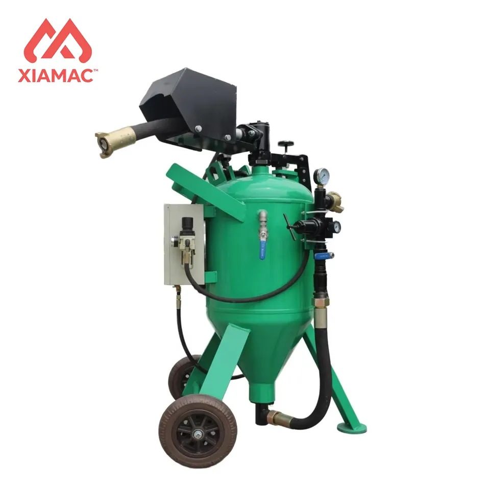 Portable Semi Automatic Sandblasting Machine High Pressure Sand Blaster Abrasive Blasting Equipment for Rust Paint Removal Surface Cleaning Polishing