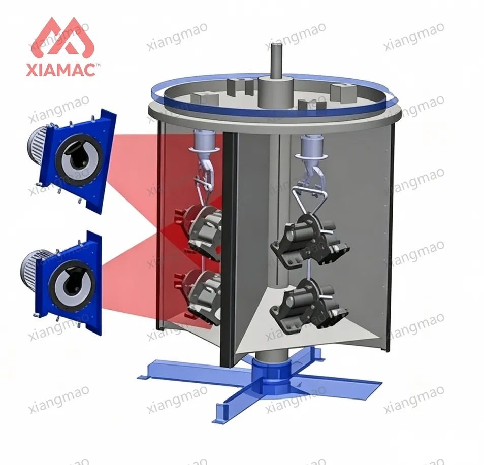 Qd34 Rotary Table Hook Shot Blaster for Aluminum Die Castings & Construction Structural Parts
