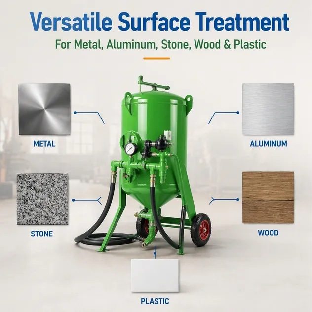 Portable Metal Sand Blasting Machine Blaster Model Q26/Q025 Customizable Weight Dimensions for Shot Blasting Booth Burnishing