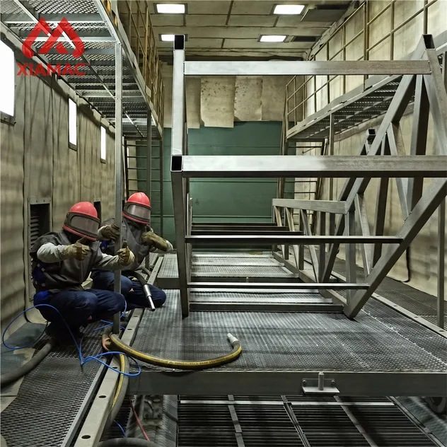 Industrial Sand Blasting Chamber Shot Blasting Booth Abrasive Blast Room Metal Surface Cleaning Rust Removal Equipment
