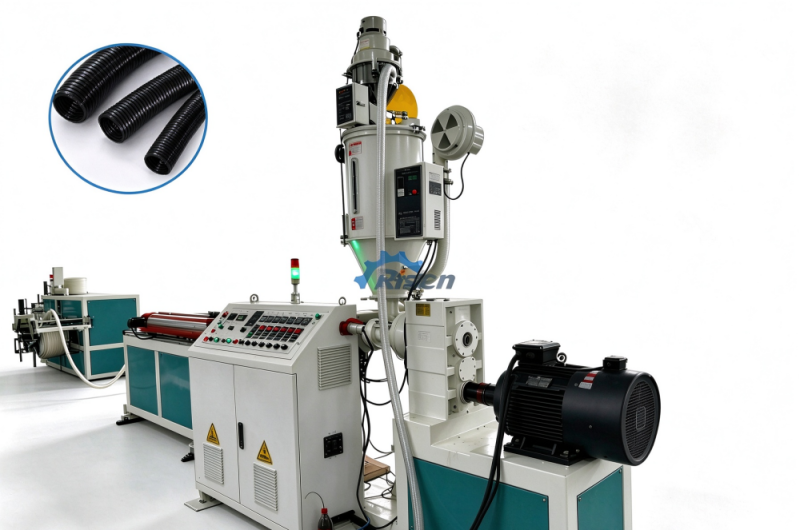 PP PE  and PVC Single Wall Corrugated Pipe Production Line