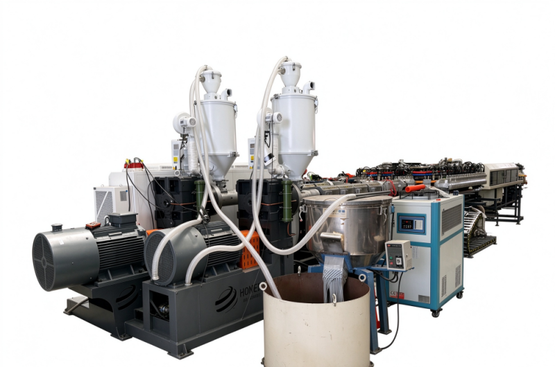 PE HDPE Double Wall Corrugated Pipe Extrusion Line