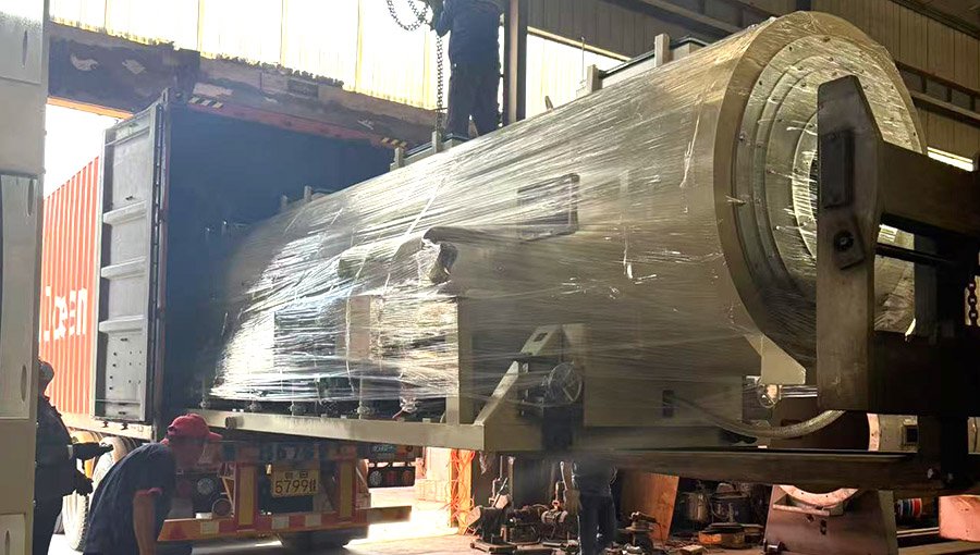 Assembled Rigid Polyurethane Foam Pipe Production Line for Direct Underground Installation has been delivered to South Korea