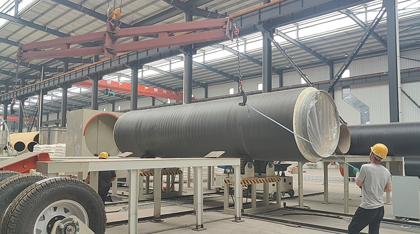 Polyurethane Insulation Pipe Production Line by Spraying Method (DN400mm–1820mm)