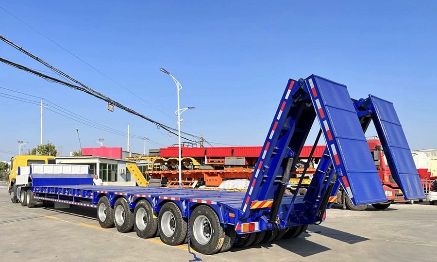 Low Bed Trailer for Road Rollers: Drum Support, Clearance and Fleet Fit