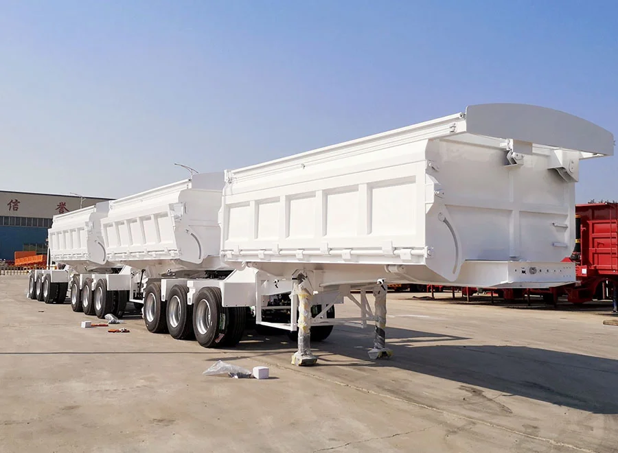 80 ton 3 plus 3 axle Super Link side tipper trailer