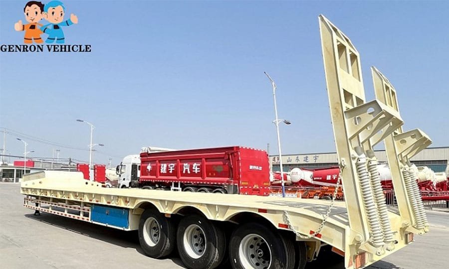 Low Bed Trailer for Forklifts: Actual Mass, Mast Height and Wheel-Support Checks