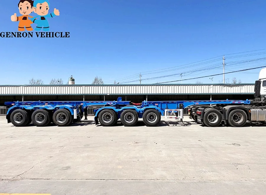 super link skeleton trailer for port logistics and container freight
