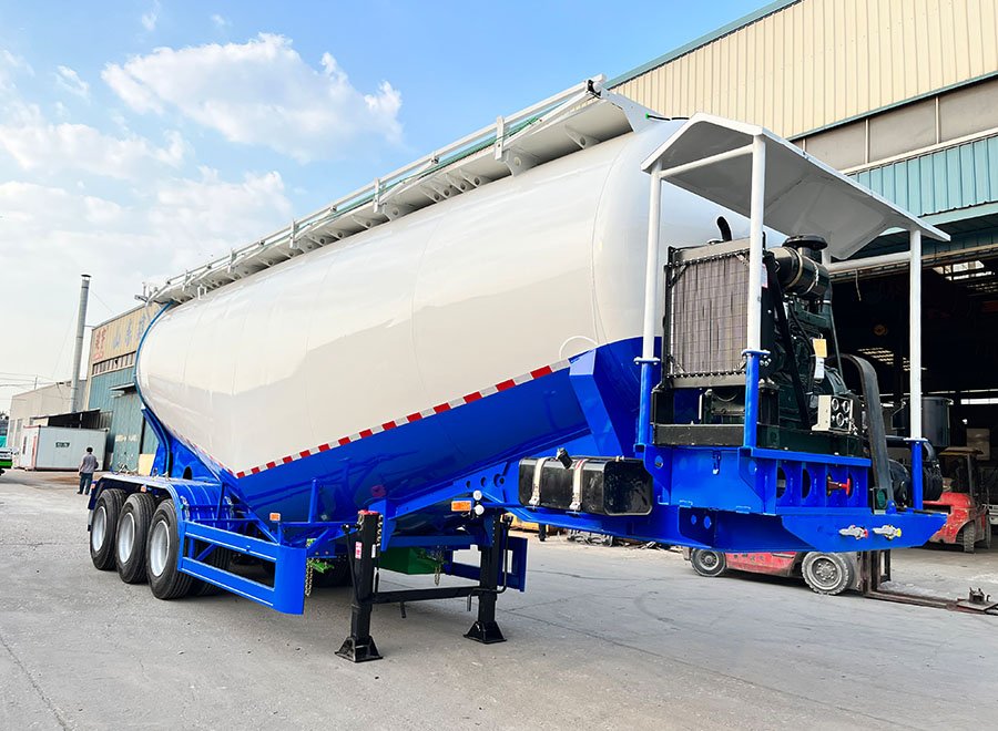 High Efficiency 3 Axles 30cbm-50cbm Bulk Cement Tanker Semi Trailer