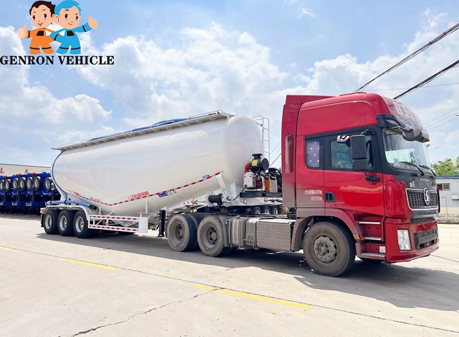 High Efficiency 3 Axles 30cbm-50cbm Bulk Cement Tanker Semi Trailer