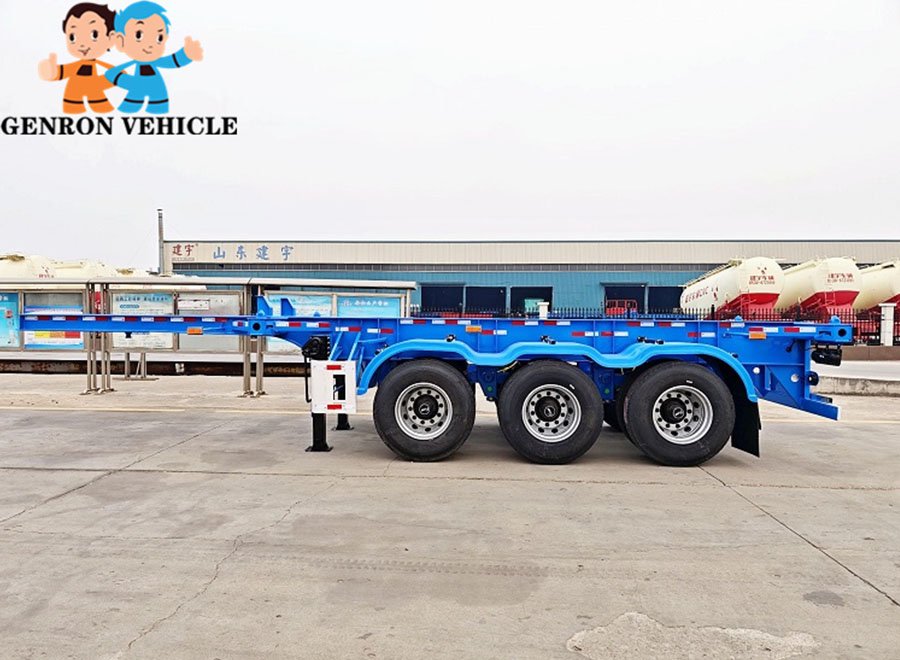 3 Axles 40ft Skeleton Semi Trailer for 20ft/40ft Container Transport