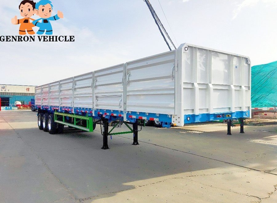 Factory Price 3 Axles 60 Tons Dropside Semi Trailer