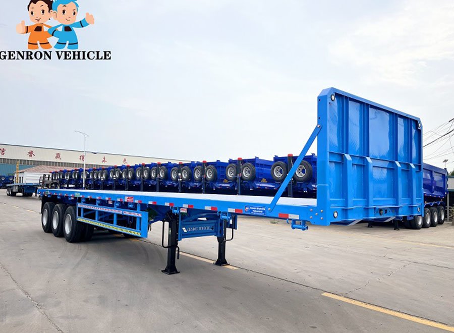 3 Axles Flatbed Semi Trailer