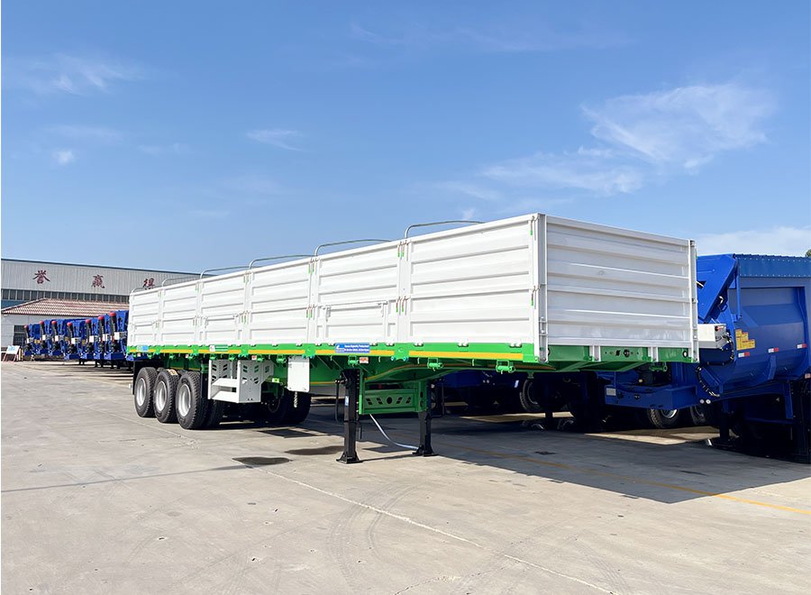 Factory Price 3 Axles 60 Tons Dropside Semi Trailer