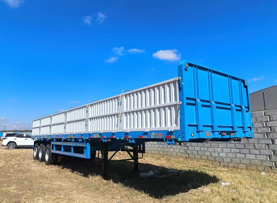 Factory Price 3 Axles 60 Tons Dropside Semi Trailer