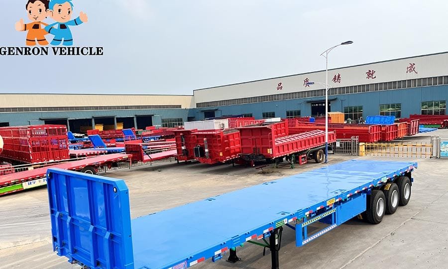 Flatbed Trailer for Pipes: Bundle Support, Stakes and Unloading Access