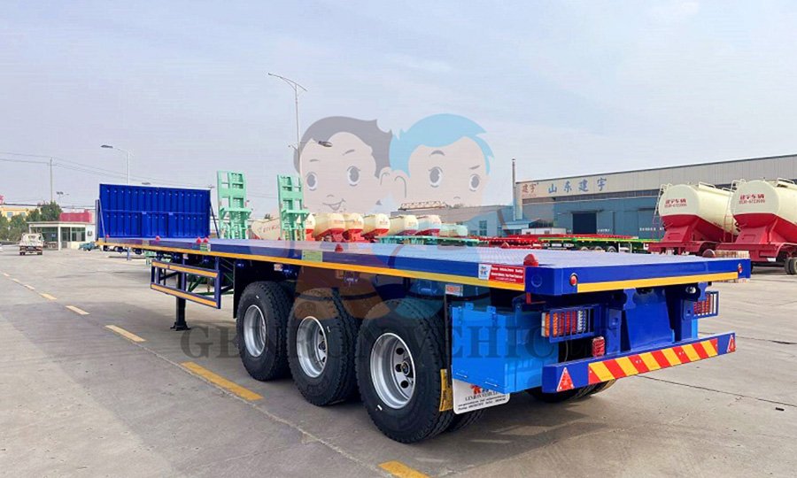 Genron flatbed semi trailers exported to Chad