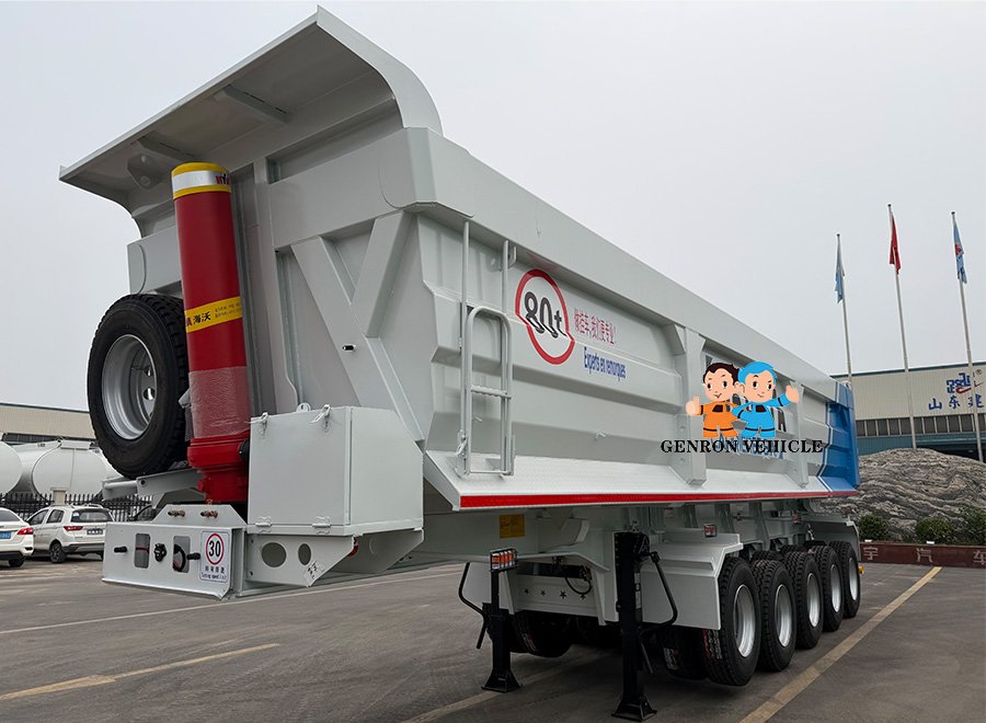 5 Axles Large Volume Rear Dump Semi Trailer