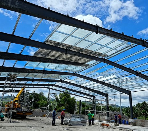 Construction of a Steel Structure Factory and Equipment Installation  (80×35×12m) in Philippines