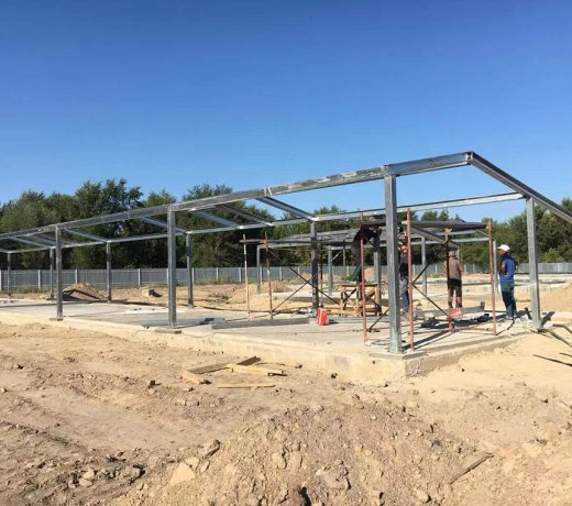 A vast region of Steel-Structured Breeding Shed Construction in Kazakhstan 