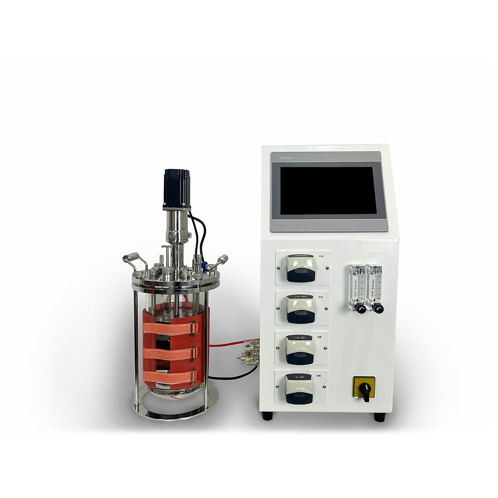 glass microbial bioreactor vessel