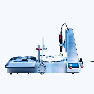 Compact Benchtop Bottle Sorting Filling Corking Capping Machine