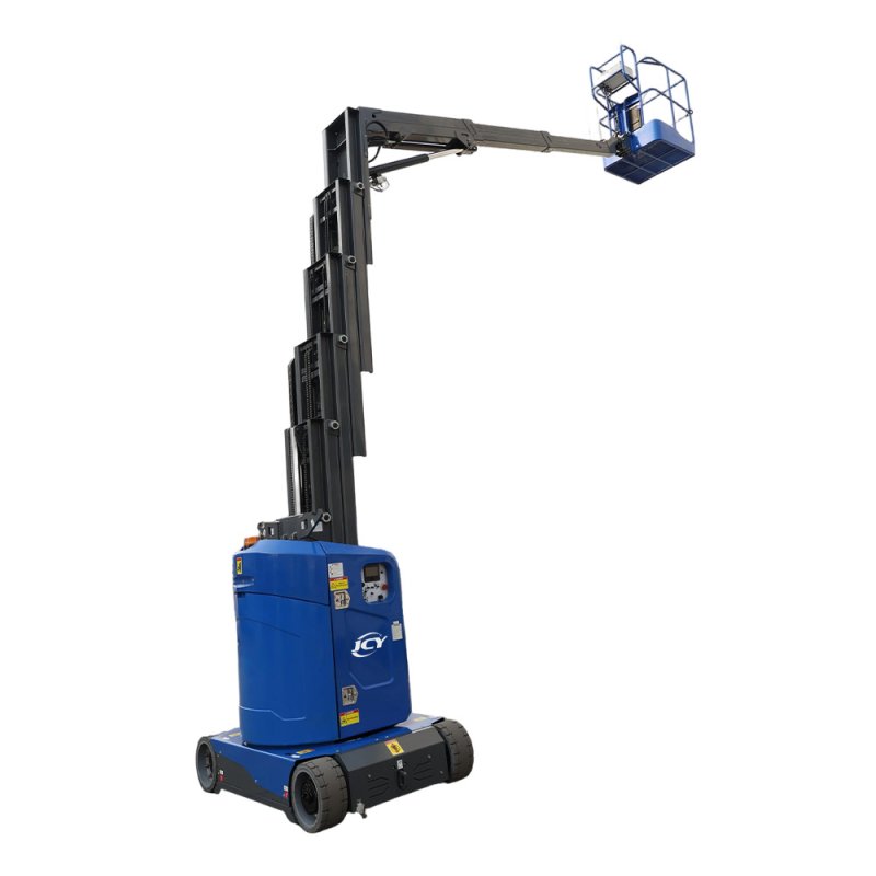 Forklift Style Vertical Mast Lift With Jib