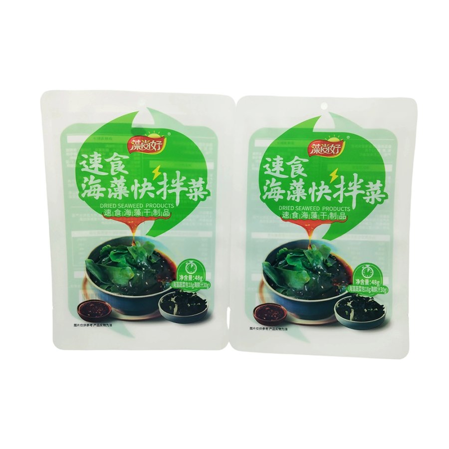 Quick-cook seaweed salad - three-sided sealed