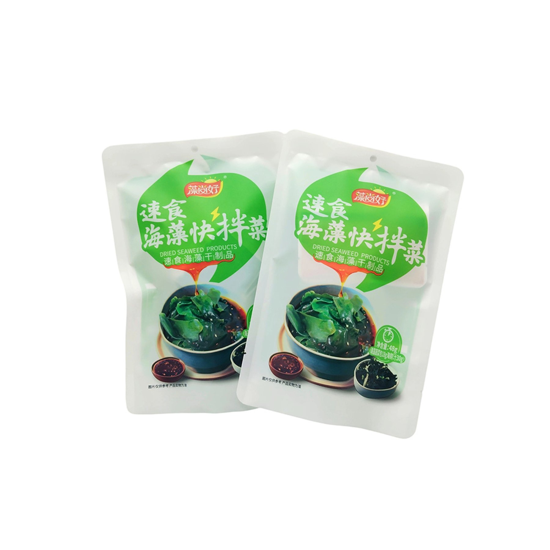 Quick-cook seaweed salad - three-sided sealed
