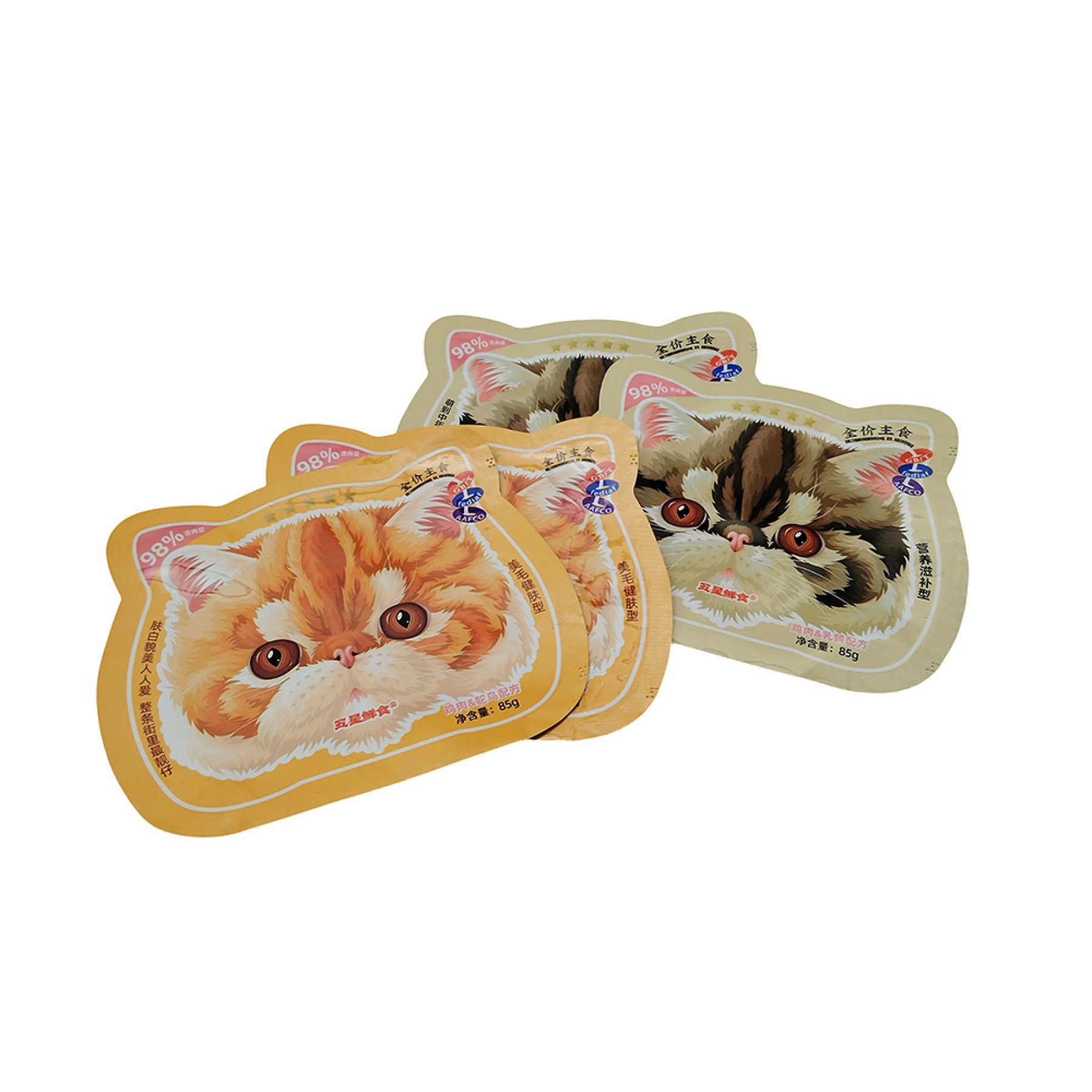 Irregular three-side seal flat bag