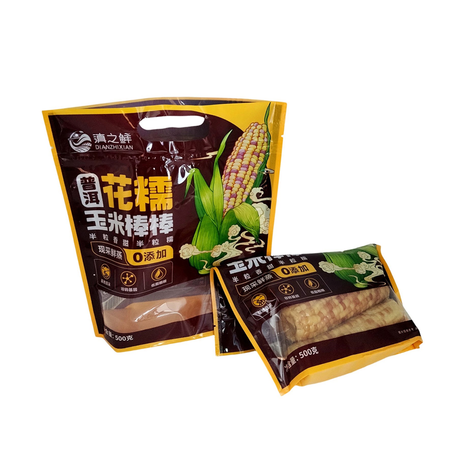 Eight-sided sealed handle with zipper and windowed pocket