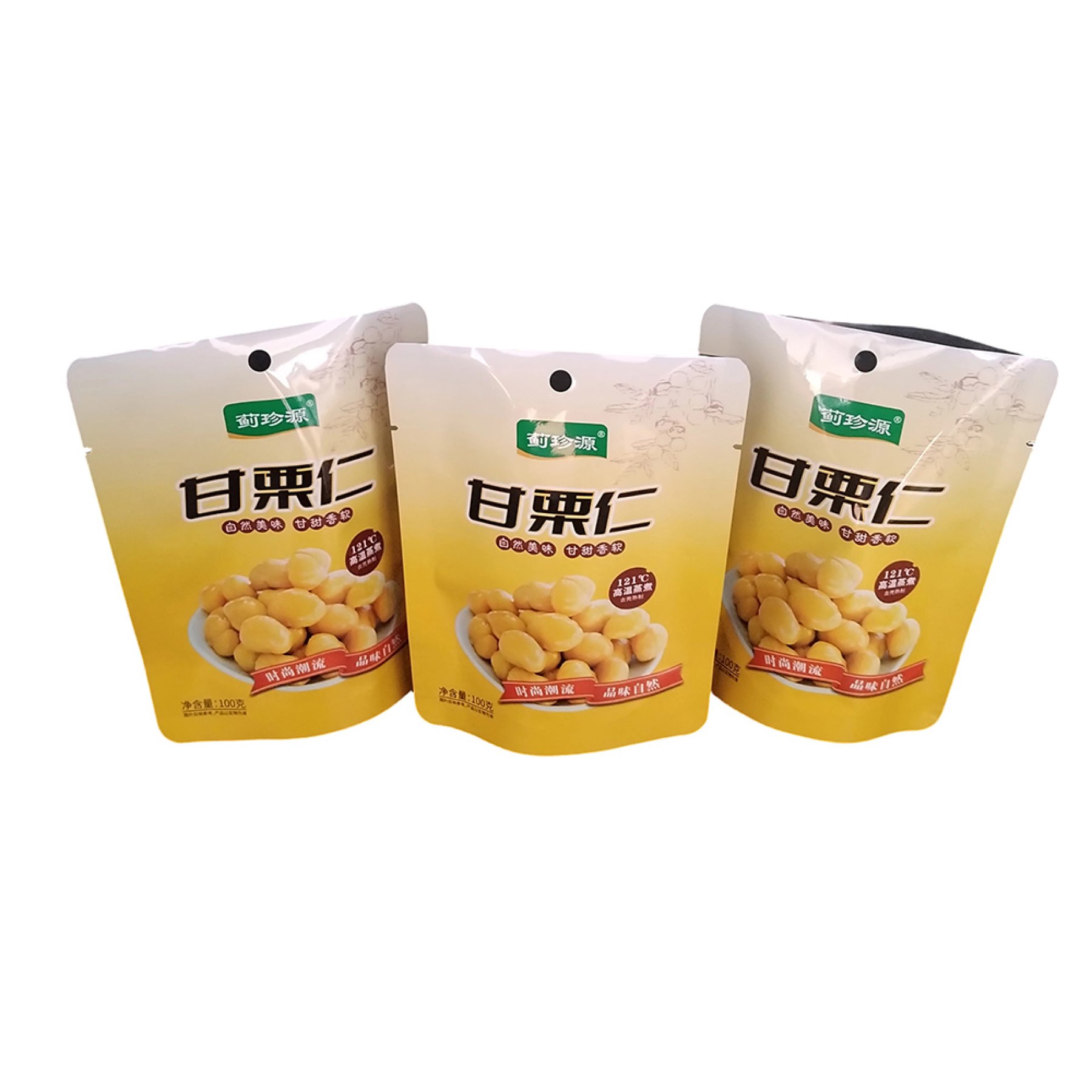 Chestnut-Three-side sealing hole flat bag