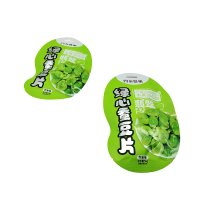 Irregularly shaped three-side sealed hanging bag