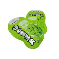 Irregularly shaped three-side sealed hanging bag