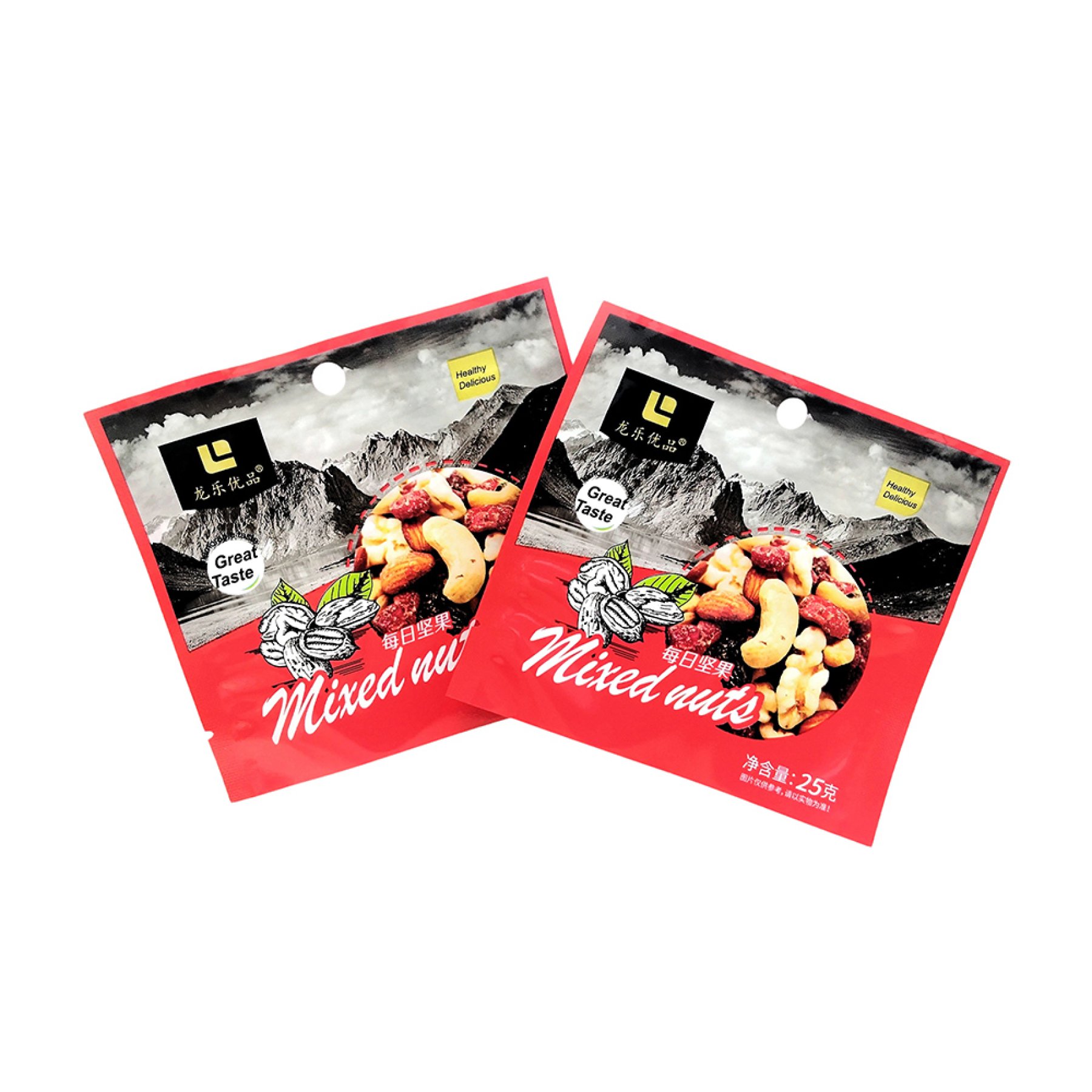 Three-side seal composite hanging bag