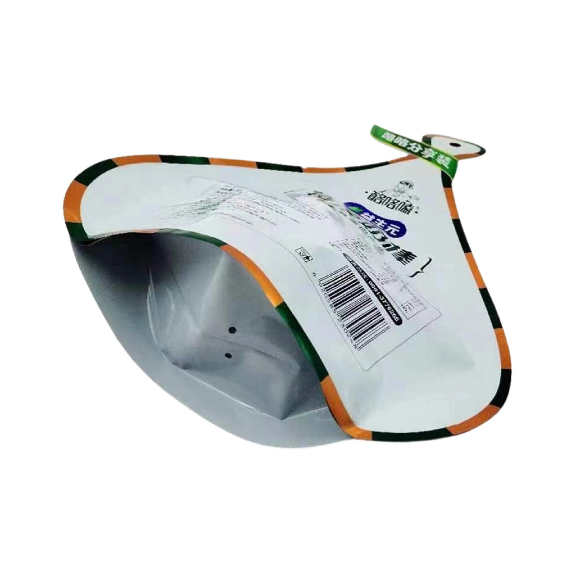 Irregular three-sided sealing hole window bag