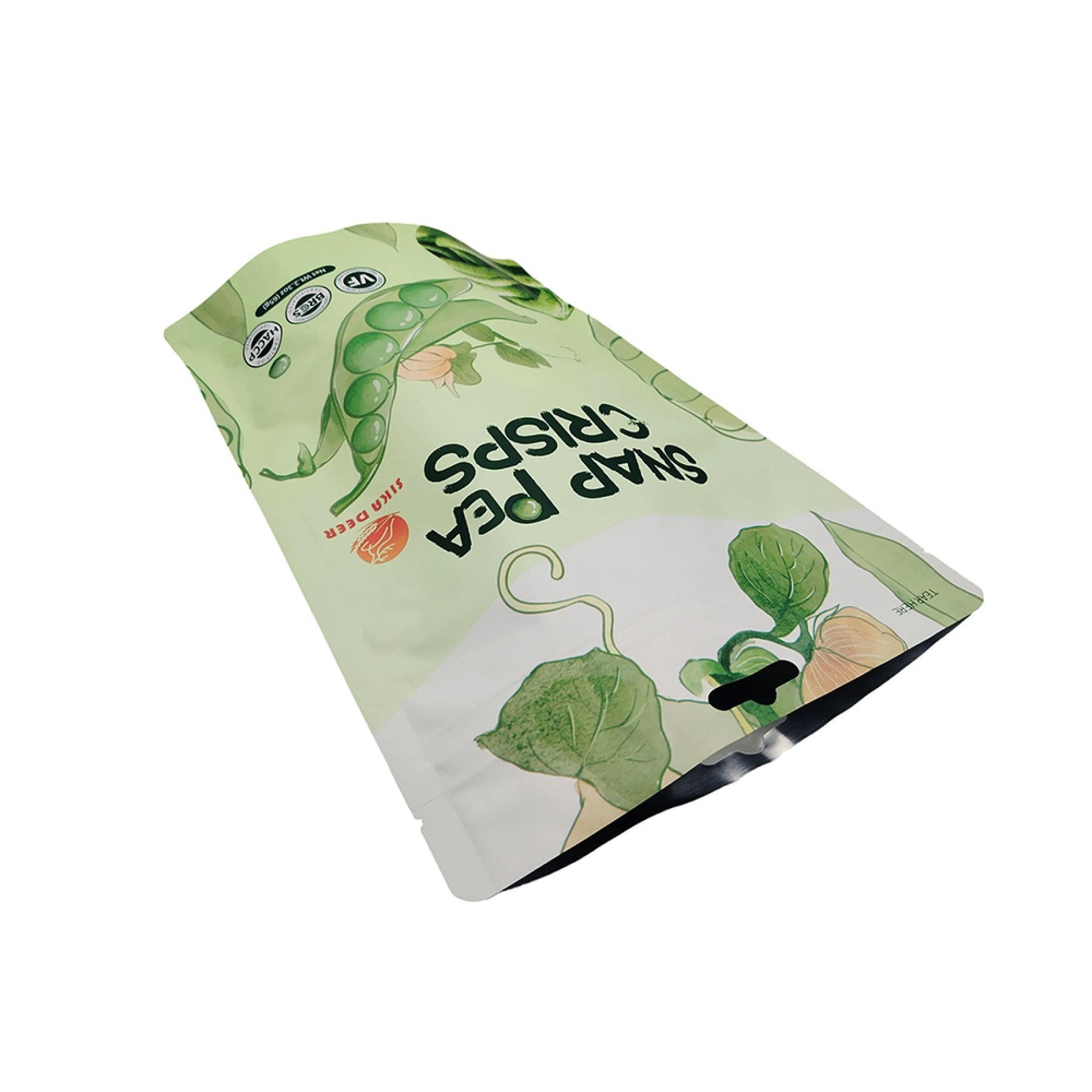 Stand-up resealable bag + hanging hole style