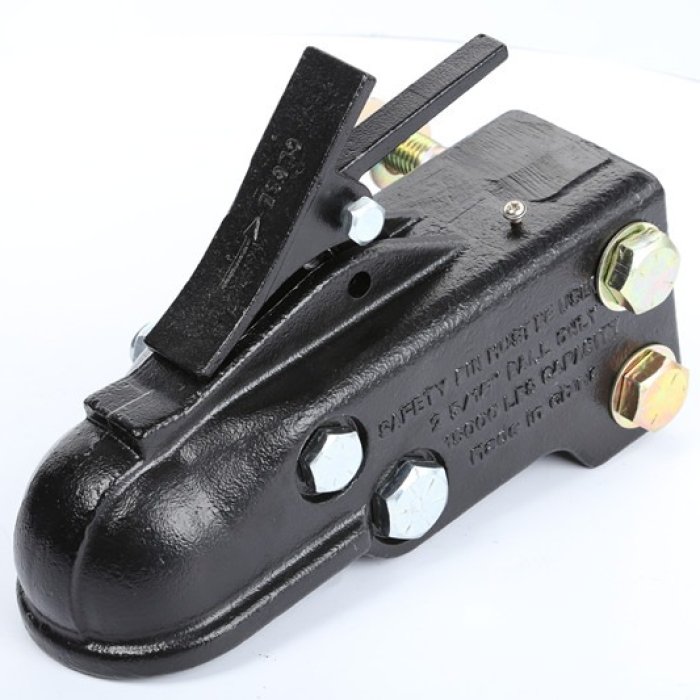 European American Heavy Duty Cast Adjustable Trailer Coupler 2" , 12500lbs Capacity Channel-Mount Coupler
