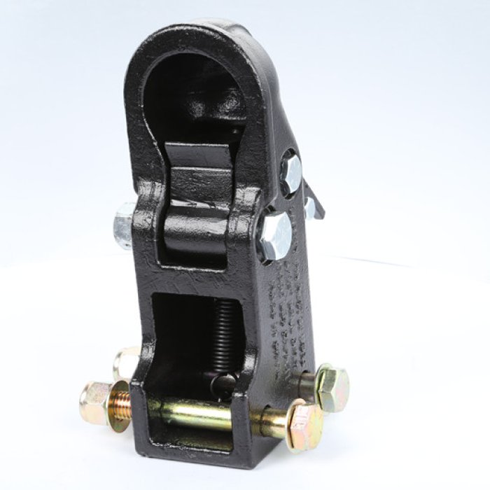 Black Heavy Duty Cast Adjustable Trailer Coupler 2" , 7000lbs Capacity Channel-Mount Coupler