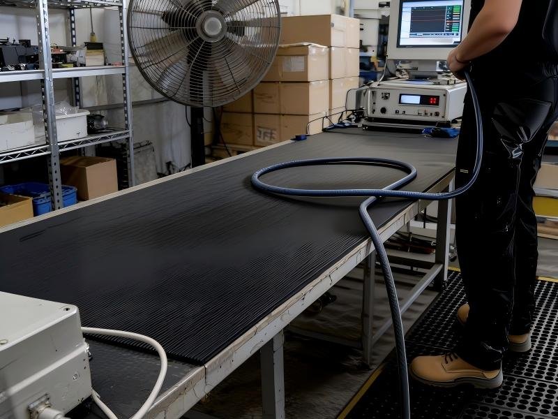 Affordable Fine Ribbed Anti-Slip Workshop Flooring