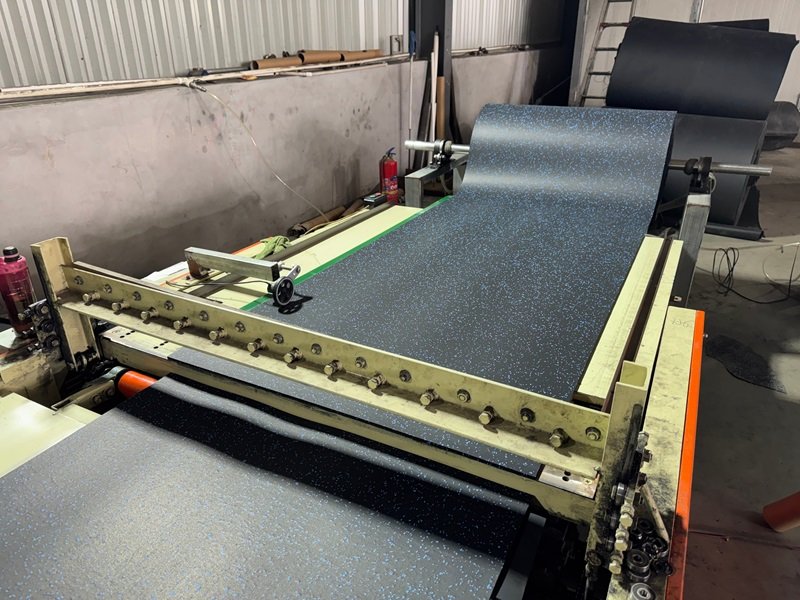 See Our Gym Rubber Flooring Roll Production Line in Action