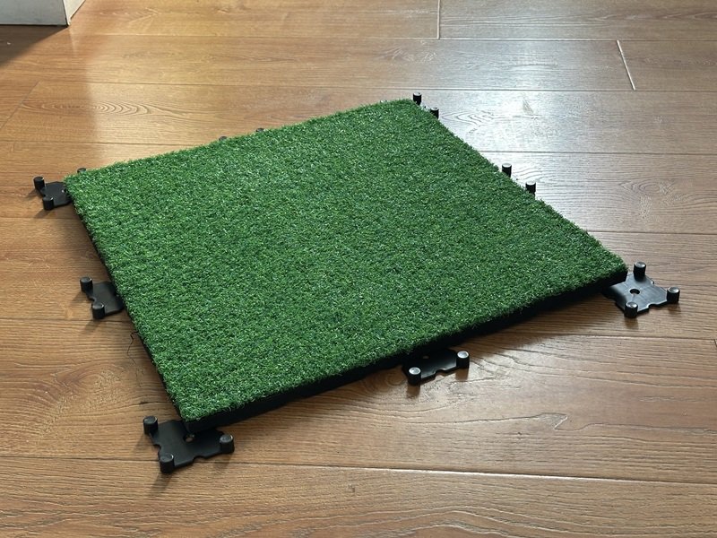 Artificial Grass Topped Rubber Floor Tile