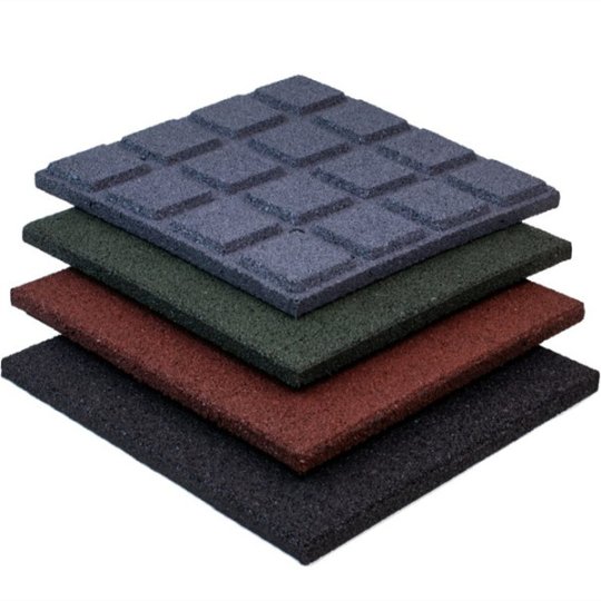 Colored Soft Rubber Playground Tiles for Kindergarten Centers