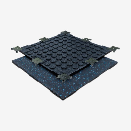 Heavy Duty Commercial Rubber Tiles with Connectors 50x50cm